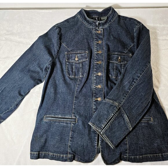 International Concets Plus Blue Denim Blazer - SZ 2X - Picture 3 of 8
